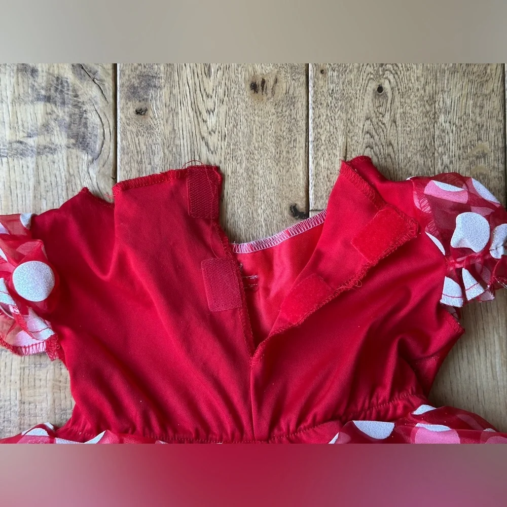 Disney Minnie Mouse Red Polka Dot Dress Up Halloween Costume size 2T